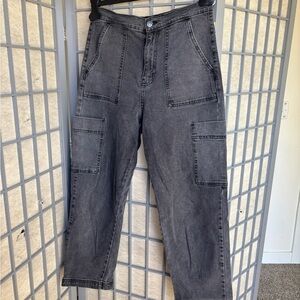 Grey Black Carpenter Cargo Jeans